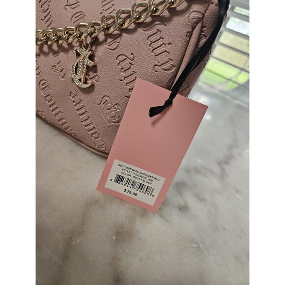 New Juicy Couture Y2K Style "Not Your Babe Shoulder Bag" Pink NWT - Picture 9 of 9